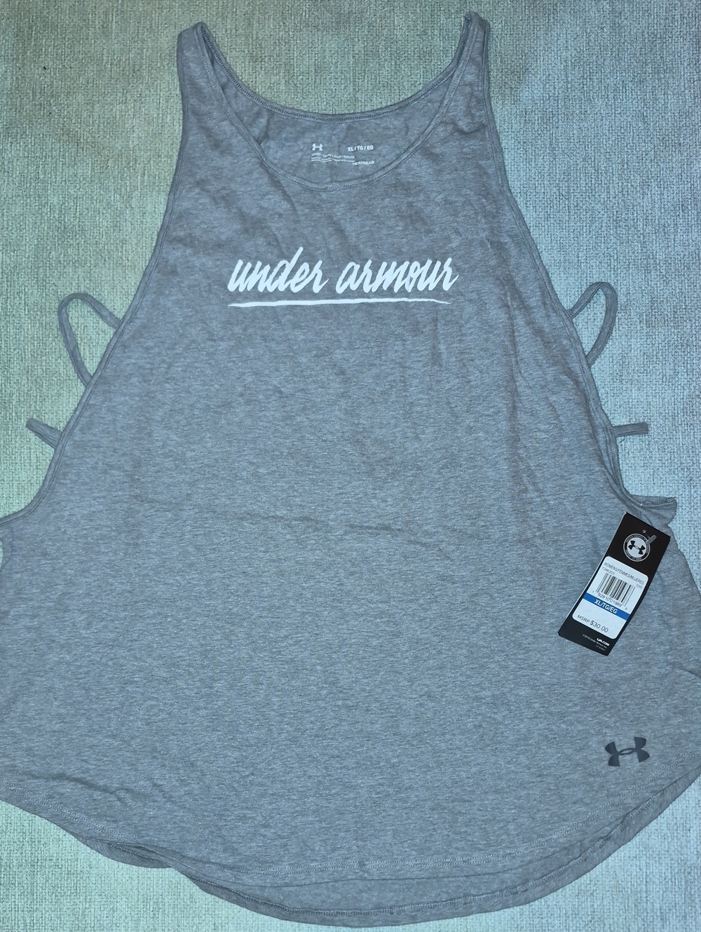 Under Armour Gray Women's Script Logo Tank Top